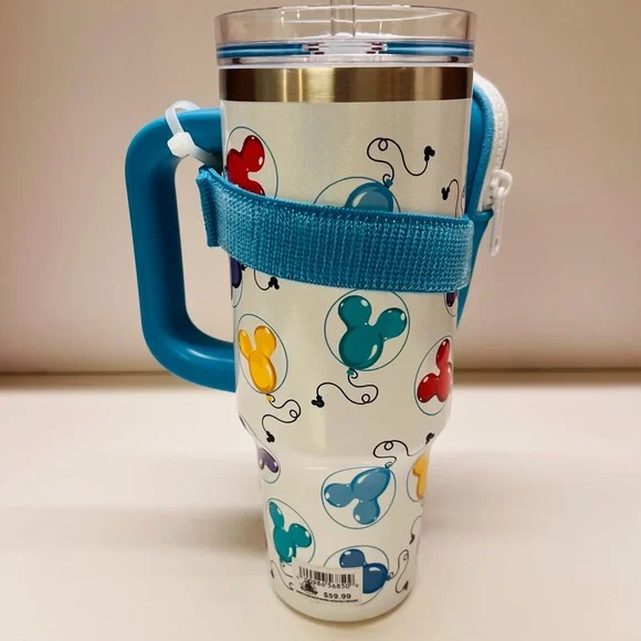 NEW Disney Mickey Balloons 30oz Insulated Stainless Steel Tumbler & Zip Case ๐๐๐ - Picture 12 of 15